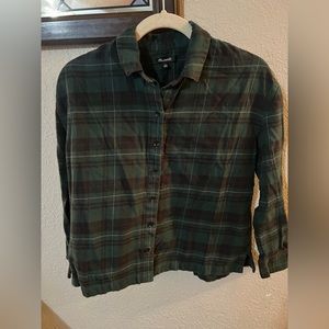 Madewell flannel‎ button down shirt size XS